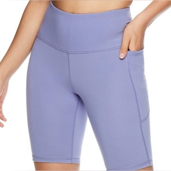 GAIAM Pants - New GAIAM Women’s Blue Ice OM Yoga High Rise Pocket Short Size XL